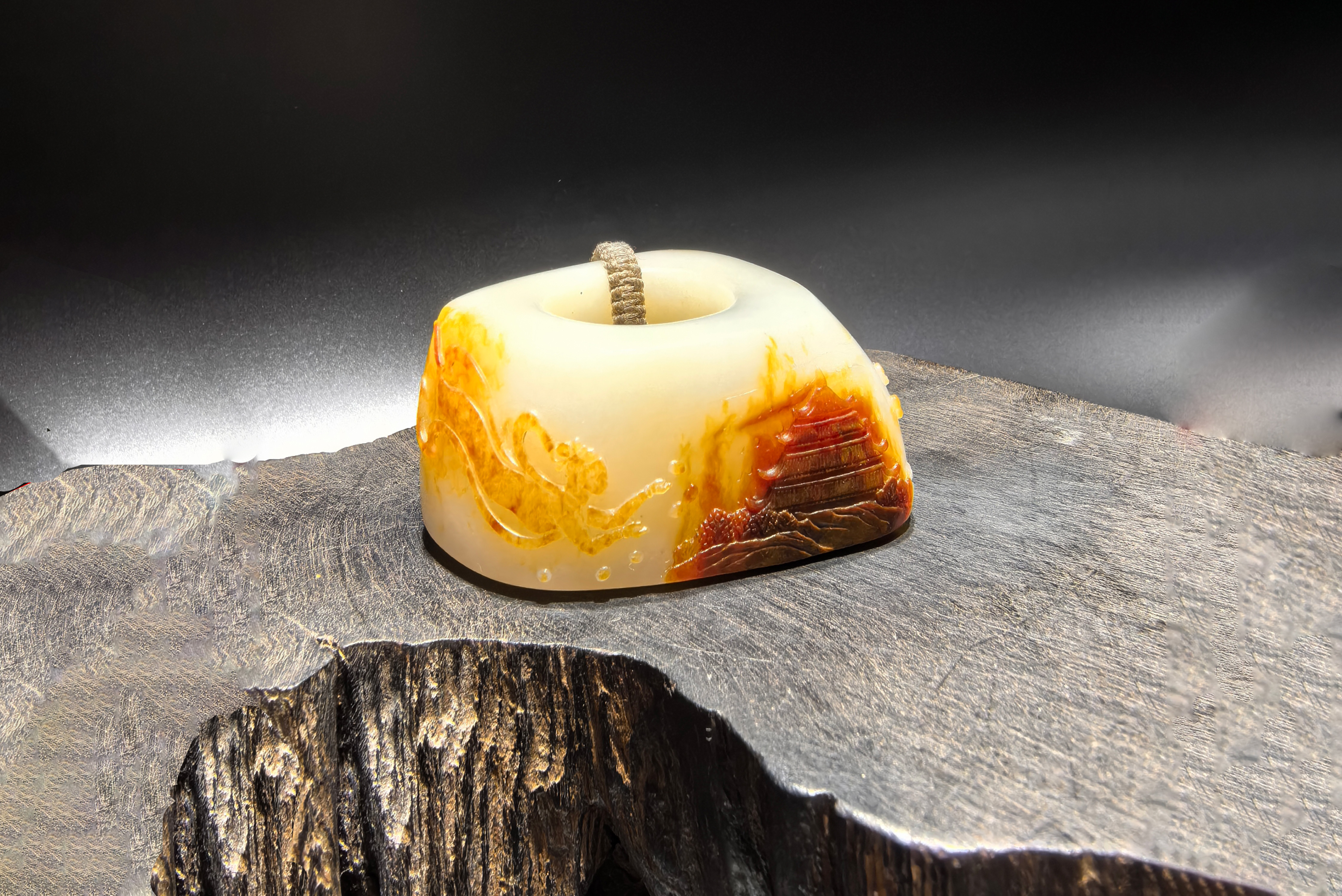 和田玉白玉籽料：一带一路